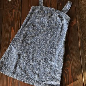 J. Crew Embroidered Blue Sundress With Pockets